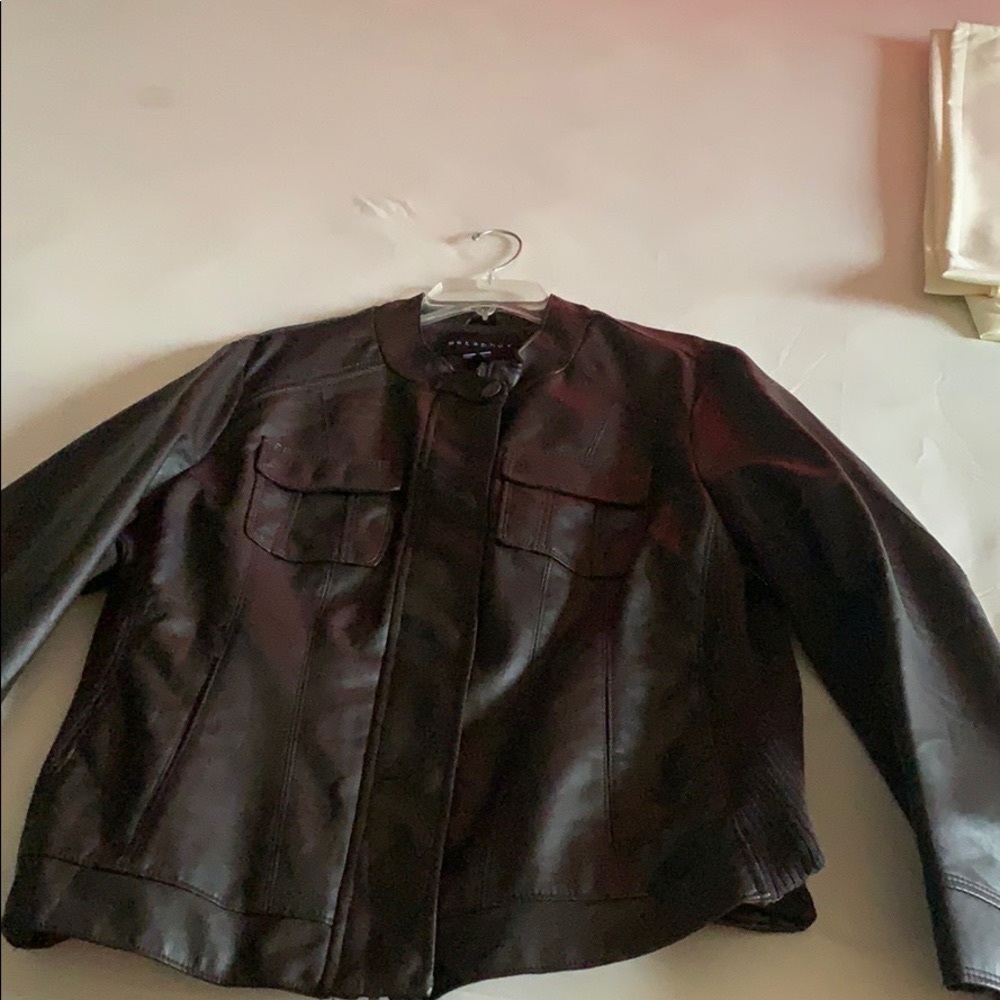 Metaphor brown leather Jacket